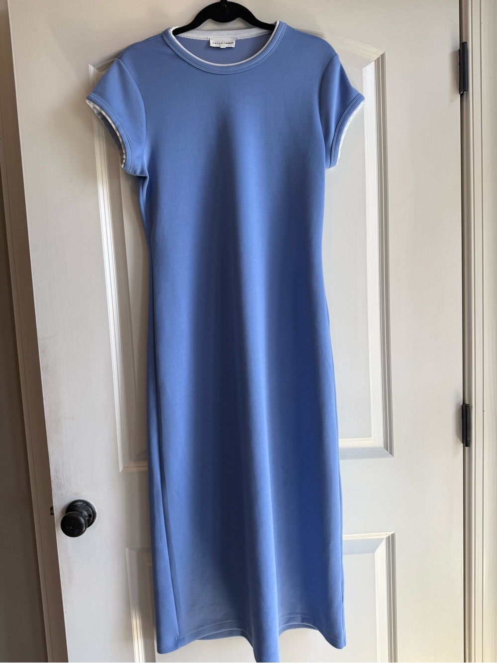 entro Sky Blue Midi Crewneck Maxi Dress